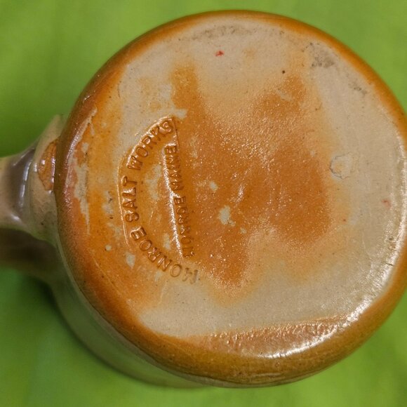 Vintage Monroe Salt Works Pottery Mug with Bunny Rabbits Monroe Maine 12oz - Picture 6 of 9